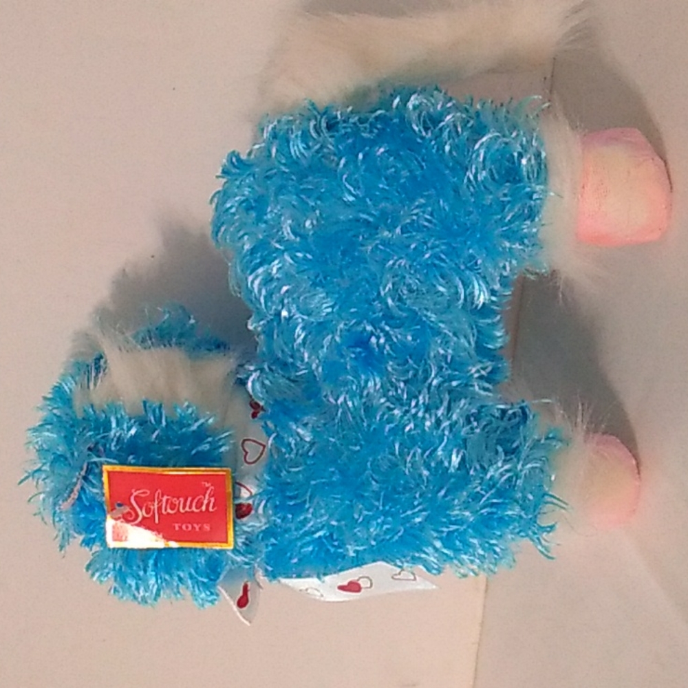 Softouch Toys Blue Puppy Dog Plush Stuffed Animal